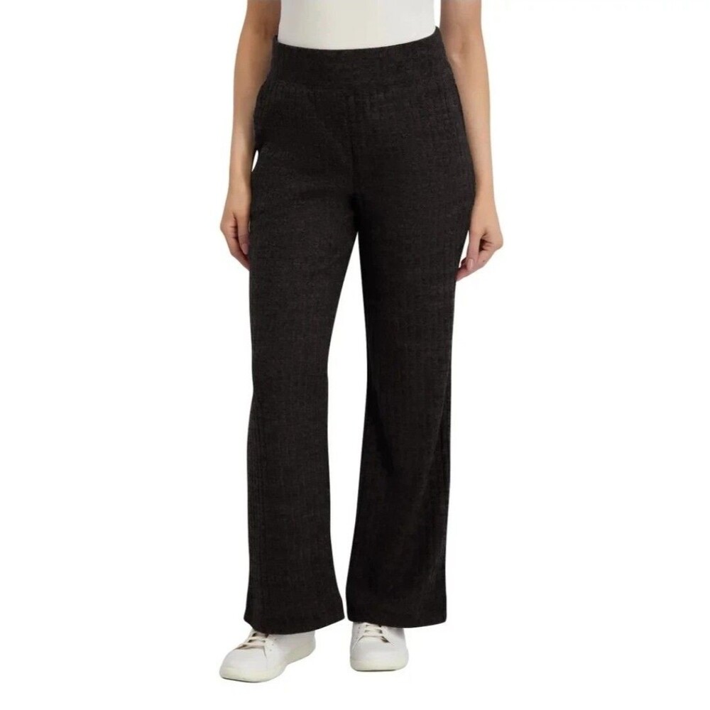 Andrew Marc Women's Rib Knit Pull-On Pants, Black, Size S  NWT  D2